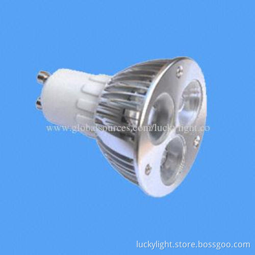 High-lumen Long Lifetime GU10 LED Bulb with 3W Power Consumption and 50 x 50mm Size